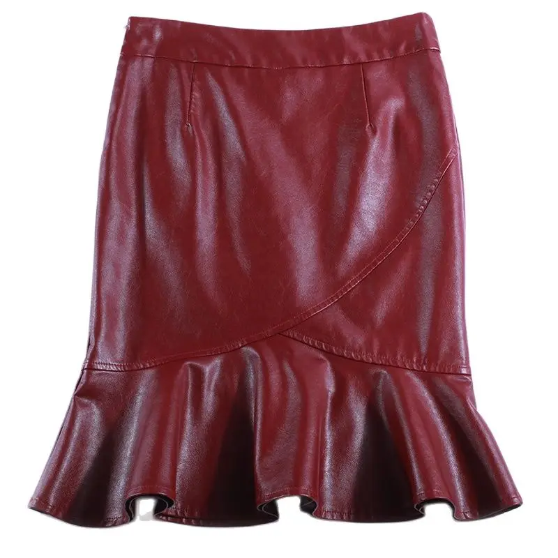 Женские однотонные ботинки размера плюс Pu Весна трубы/русалка юбки женский