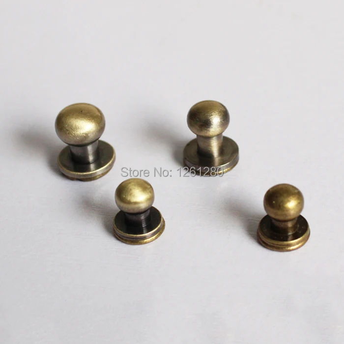 6 стилей кошелек сумка Винт латунный ремень заклепки кобурная Кнопка главный