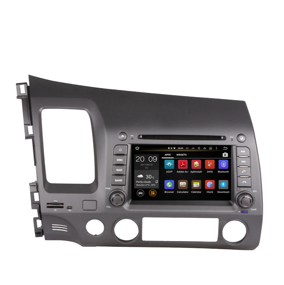 Android 10 0 Восьмиядерный Автомобильный GPS-навигатор для Honda Civic 2006-2011 левое Вождение