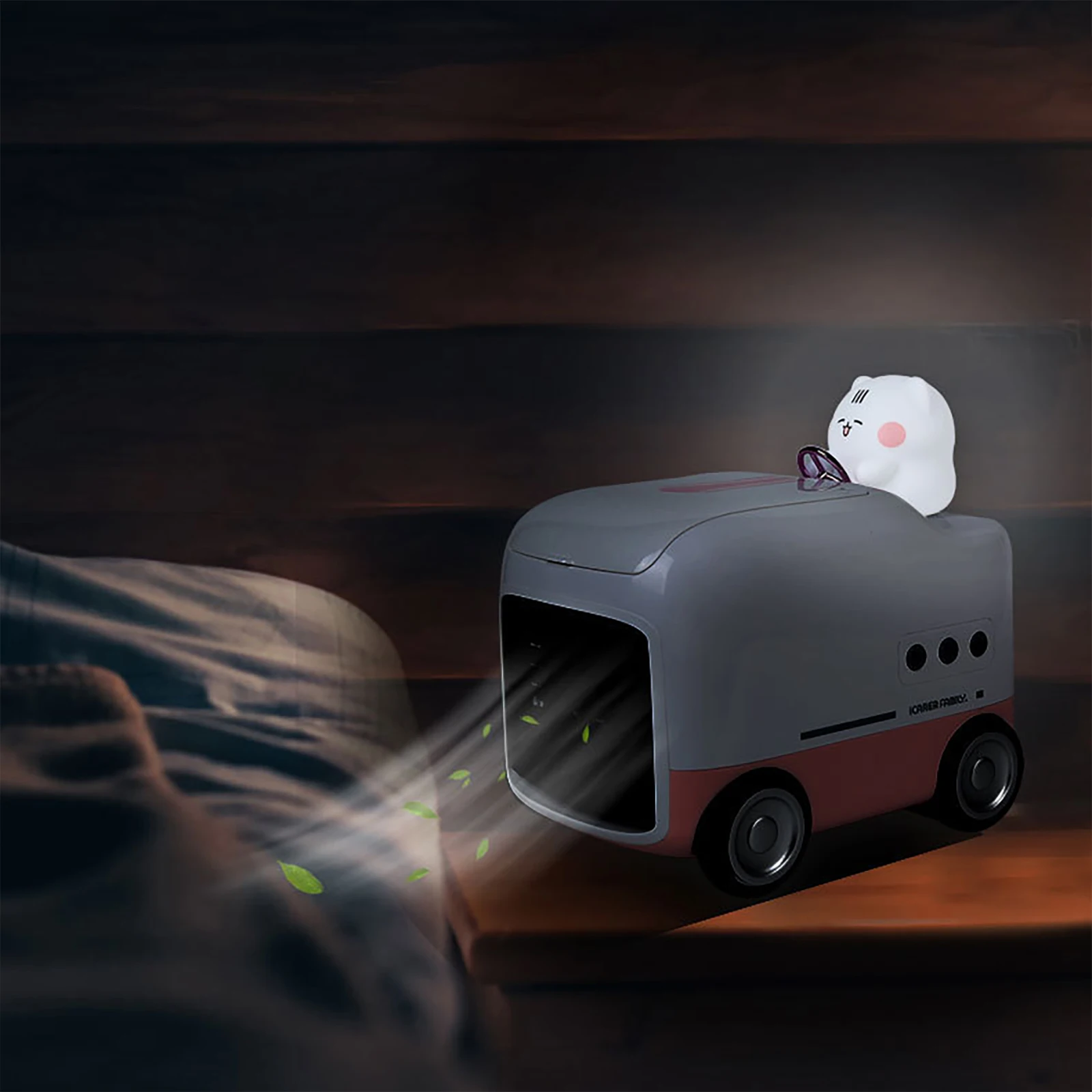 

USB Desk Mini Fan Portable Air Cooler Fan Air Conditioner Light Desktop Air Cooling Fan Humidifier Purifier For Office Cute Duck