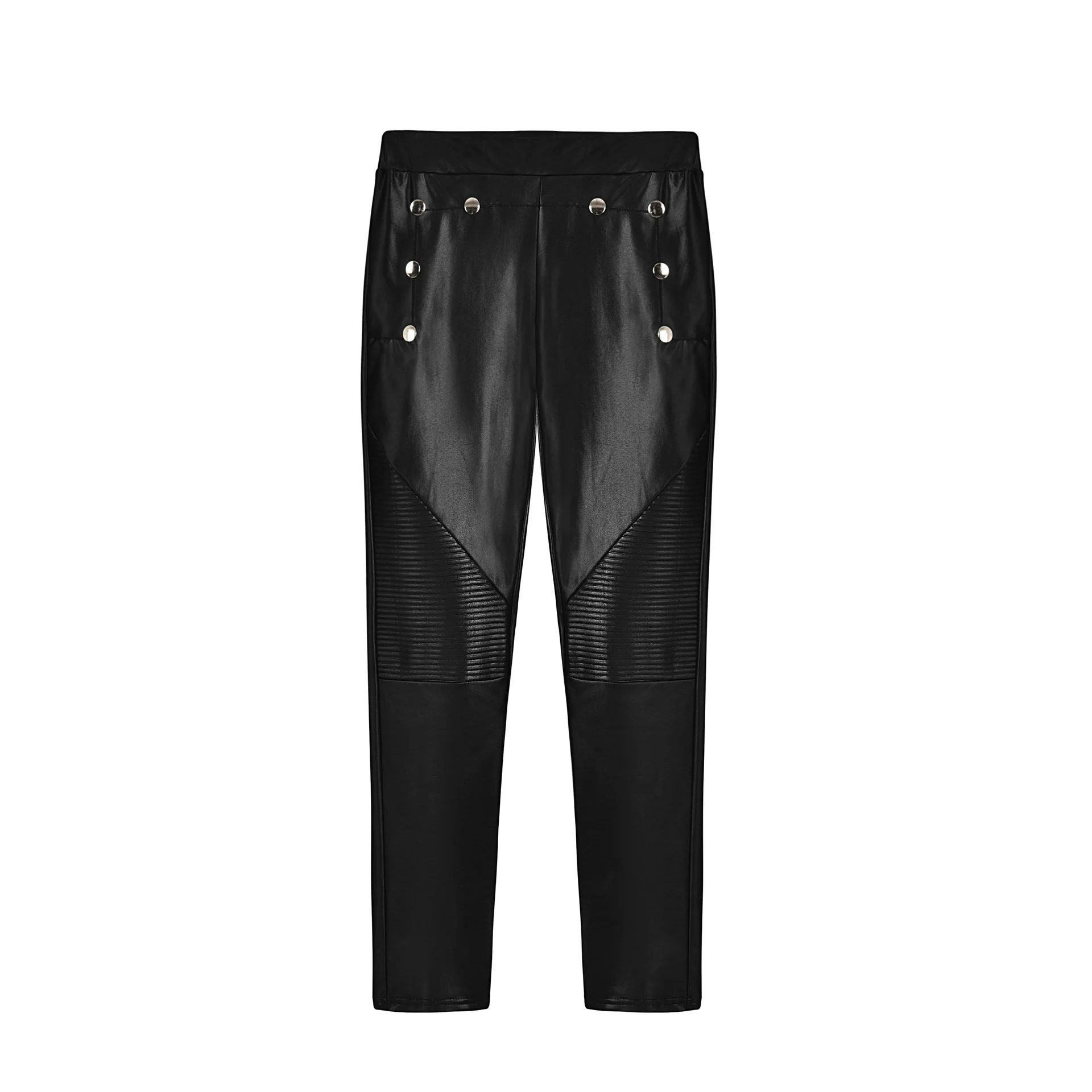 

2020 Hot sale Faux Leather Pants Women High Waist Slim Trousers Black Red Pantalon Women Pencil Skinny Pants S-XL