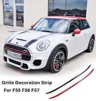 front grille decoration cover case radiator grill strip trim sticker for mini cooper coopers f55 f56 f57 car styling accessories