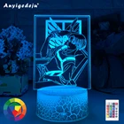 Акриловая 3d лампа, Levi Ackerman, аниме атака на титанов для домашнего декора, светильник для комнаты, детский подарок, капитан Леви Акерман, светодиодный ночсветильник