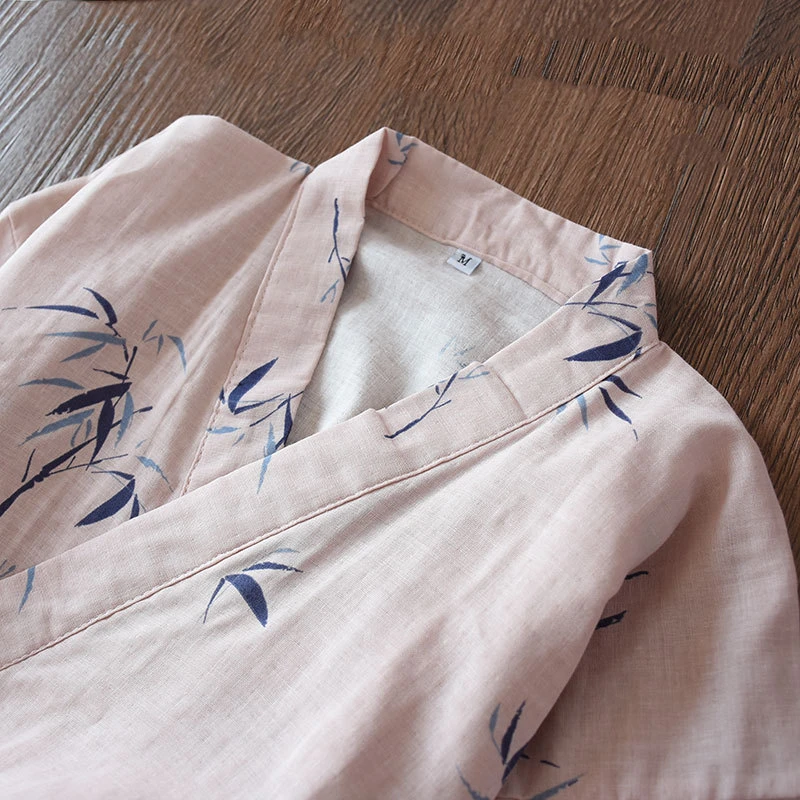 Японский кардиган пижама халат юката хаори ночная рубашка из чистого хлопка с