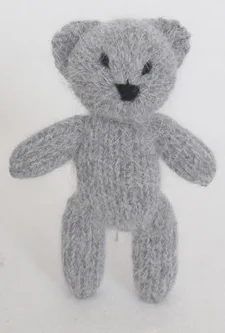 angory toy Вязаный плюшевый мишка, игрушка для фотосессии, вязаный кролик, игрушка для новорожденных, реквизит для фотосессии, вязаный кролик, детский реквизит для фотосессии, Рождественский реквизит - Цвет: angory toy