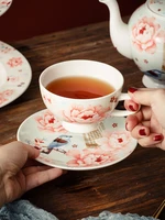 Ceramic Coffee Cup European style luxury ins style English afternoon black tea cup dish pot bone china tea set home