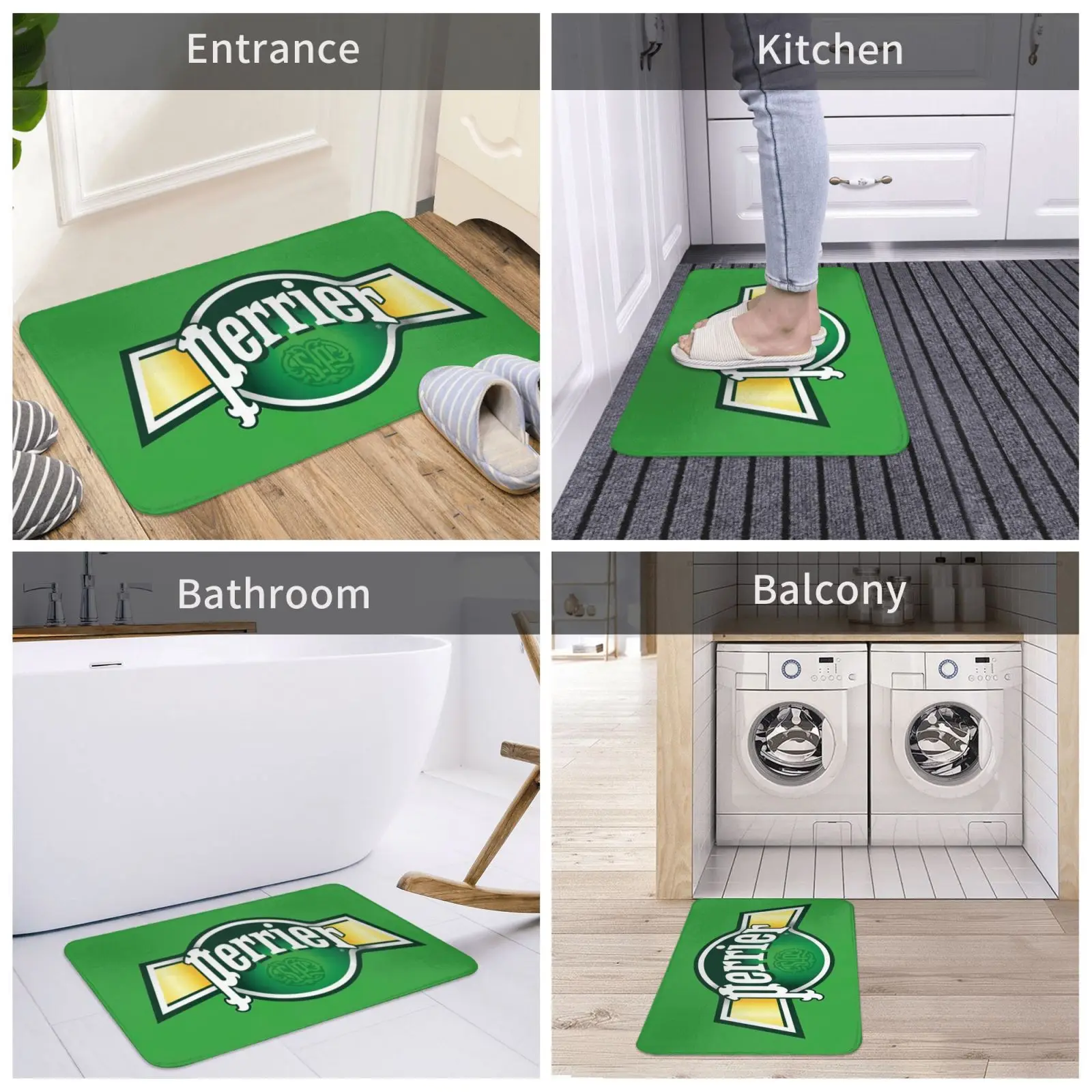 

Living Room Floor Mat Perrier Door Mat, Front Carpet and Kitchen Carpet,for Bedroom, Laundry Room, Bathroom