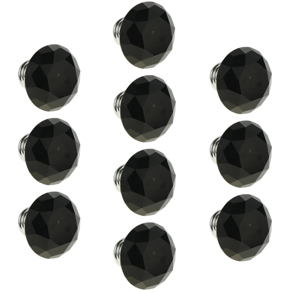 10x Хрустальная дверная ручка в форме бриллианта шкафчик для шкафа мебельная