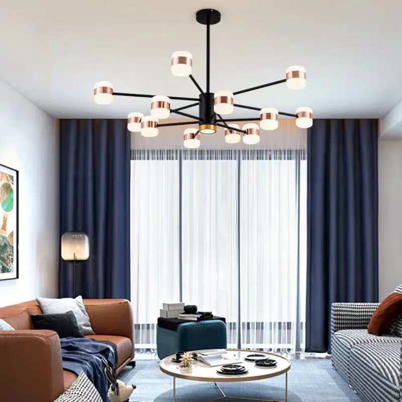 LukLoy NEW Nordic Simple Chandelier Study Suspension Art Lamp Bedroom Living Room Decoration Acrylic LED Light | Лампы и освещение