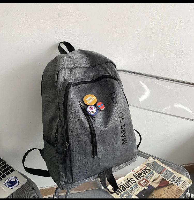 

YTX1597 Trending college students campus high school Korean backpack casual simple men's backpack