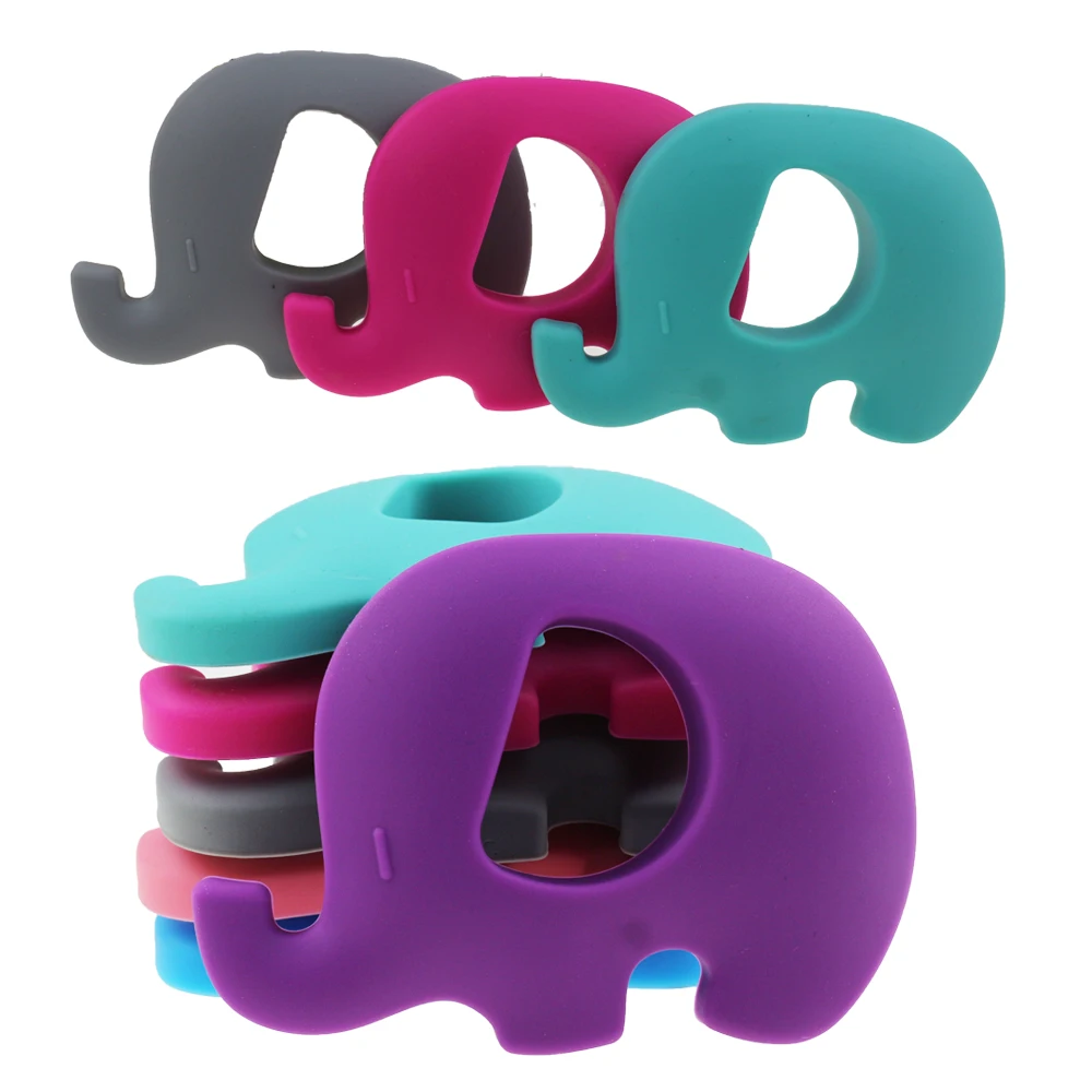 5 шт. силиконовые ребенка режутся зубы слона Прорезыватели для зубов DIY