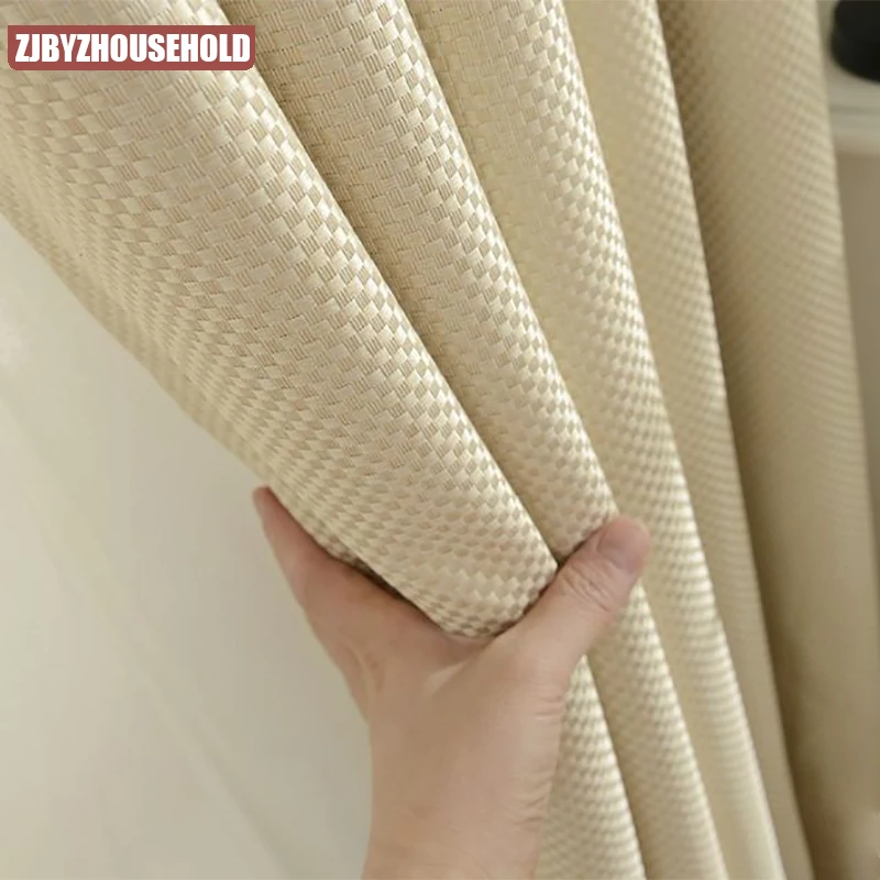 

JIANIW Faux Linen Solid Color Blackout Curtain Window Treatment Drape Square Style Curtains Blinds for Bedroom Living Room