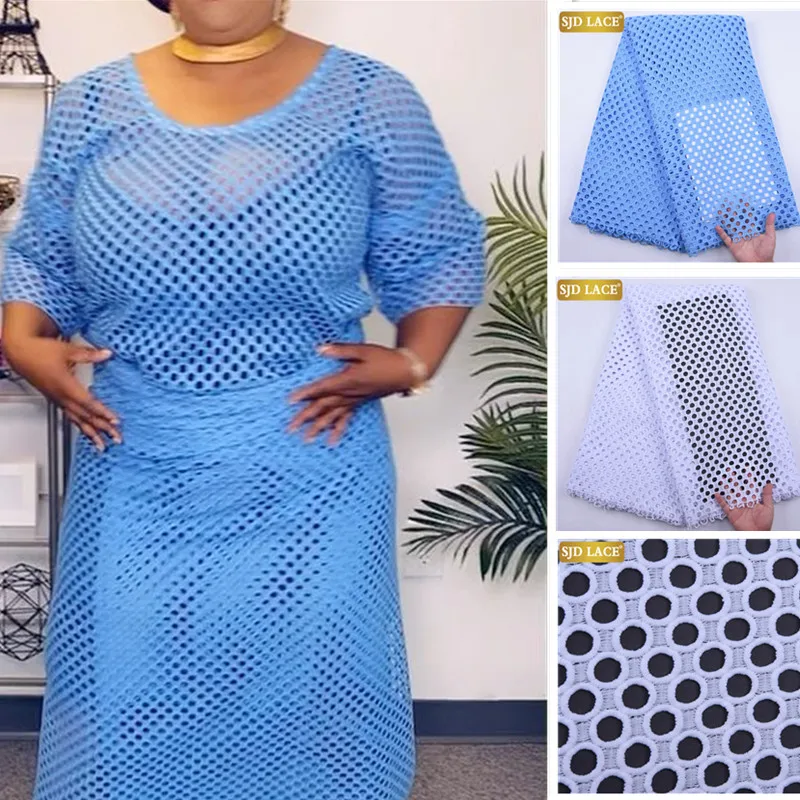 Кружево SJD чисто белая африканская кружевная ткань 2020 высококачественные