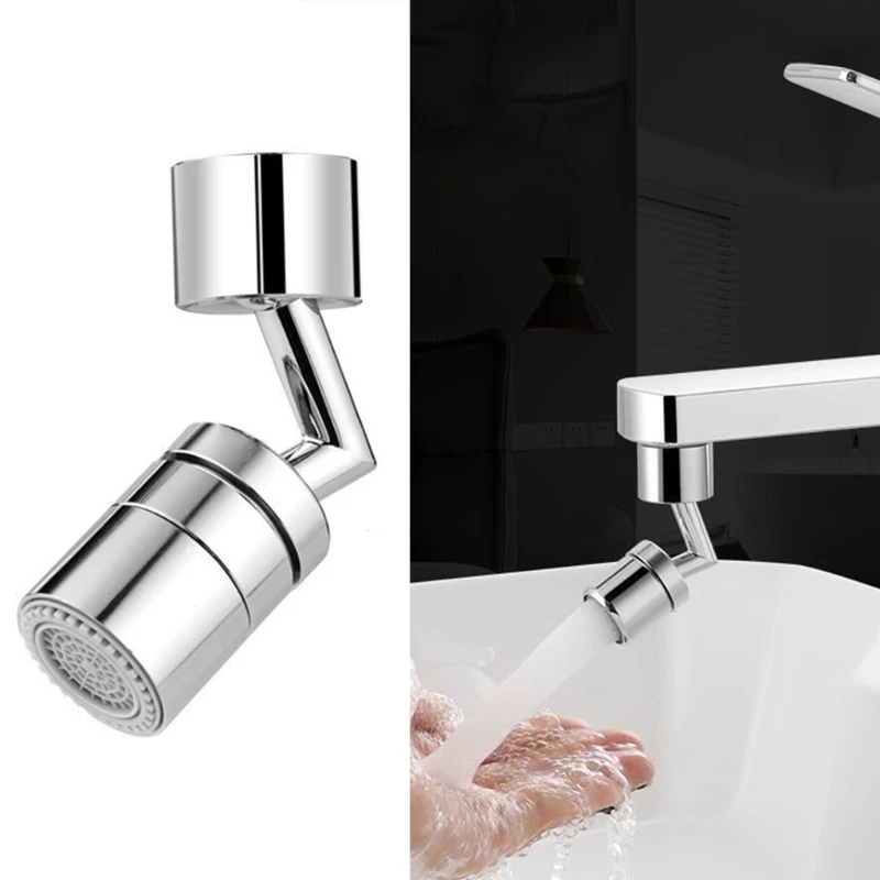 

720 Degree Rotation Splash-Proof Swivel Faucet Movable Kitchen Bathroom Sink Aerator Water Filter Nozzle Tap Head