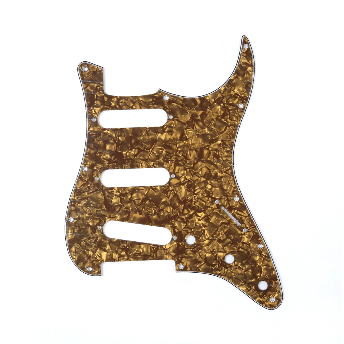 

Musiclily SSS 11 Hole Strat Guitar Pickguard for Fender USA/Mexican Made Standard Stratocaster Style, 4Ply Bronze Pearl