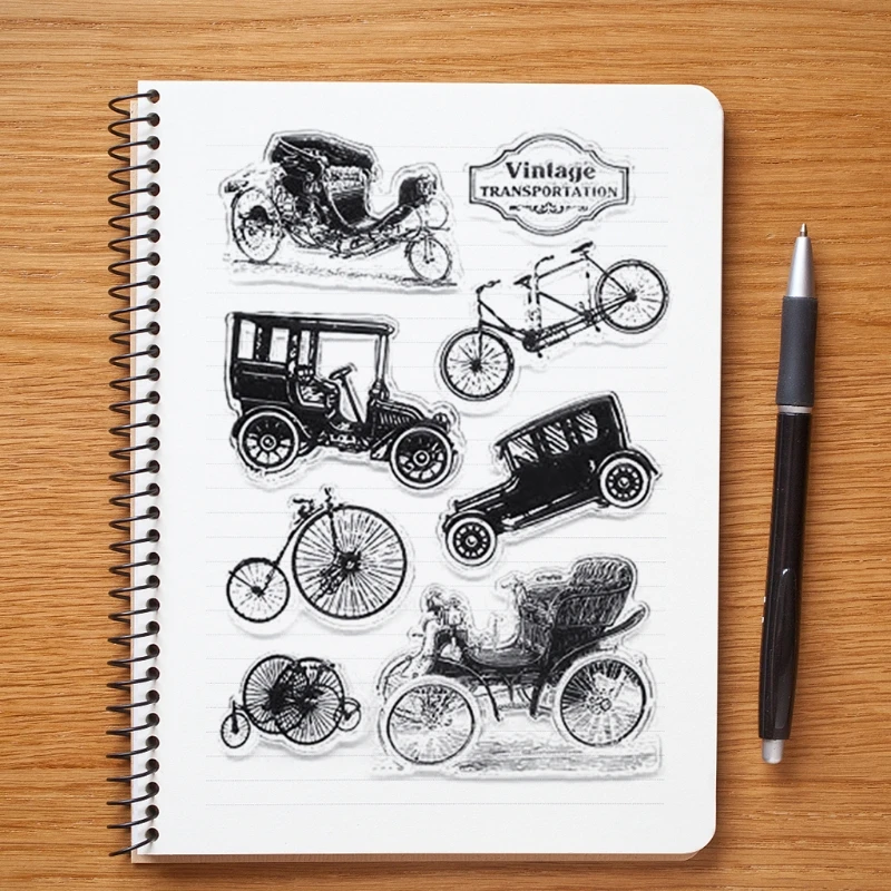 

Car Bicycle Silicone Clear Seal Stamp DIY Scrapbooking Embossing Photo Album Decorative Paper Card
