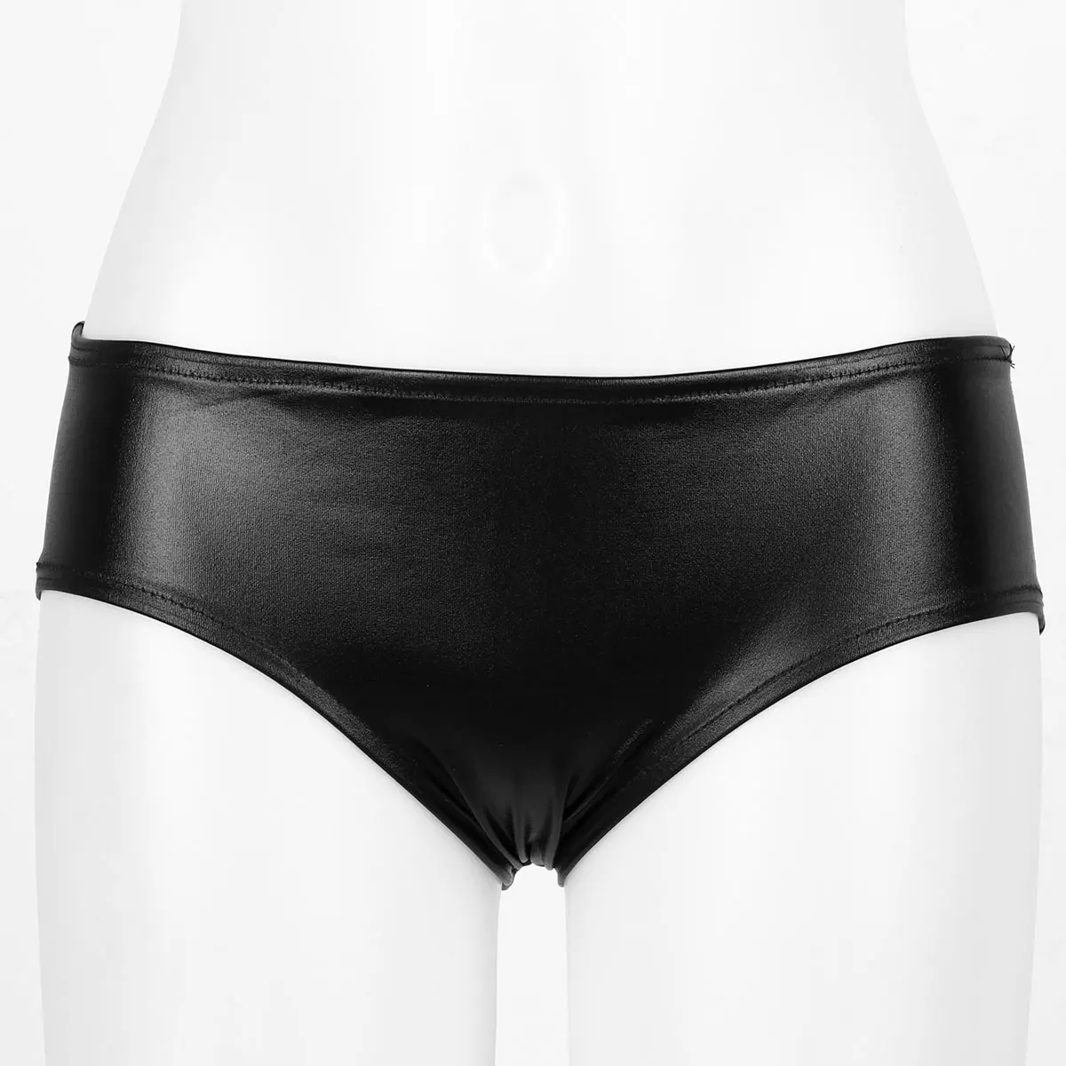 Черное Женское нижнее белье Эротические латексные трусы женское из лакированной