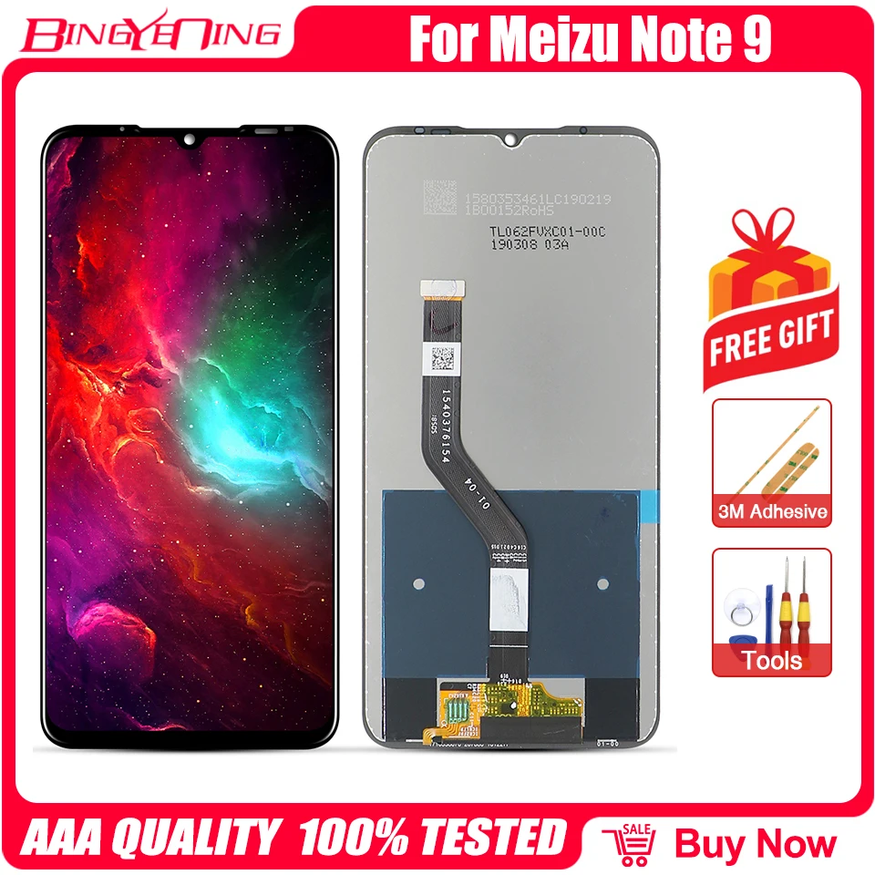 Для Meizu note 9 сенсорный экран дигитайзер + для ЖК-дисплей 6 2 &quotмобильный телефон