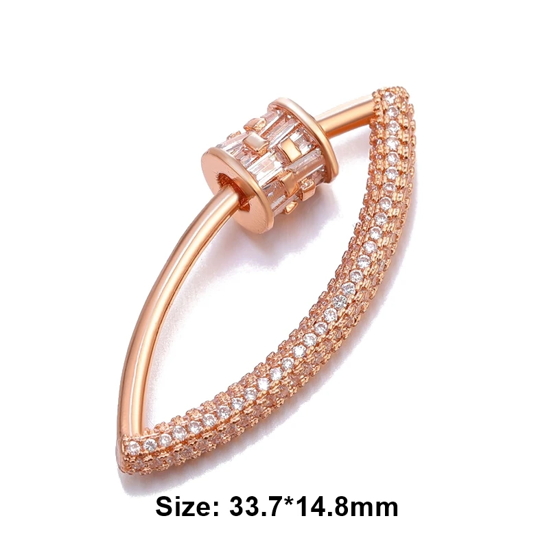 Rose Gold Juya DIY застежки для ювелирных изделий, принадлежности, Застежка ручной работы, застежка для лобстера, аксессуары для роскошного рукоделия, бисероплетение, изготовление ювелирных изделий - Цвет: Rose Gold