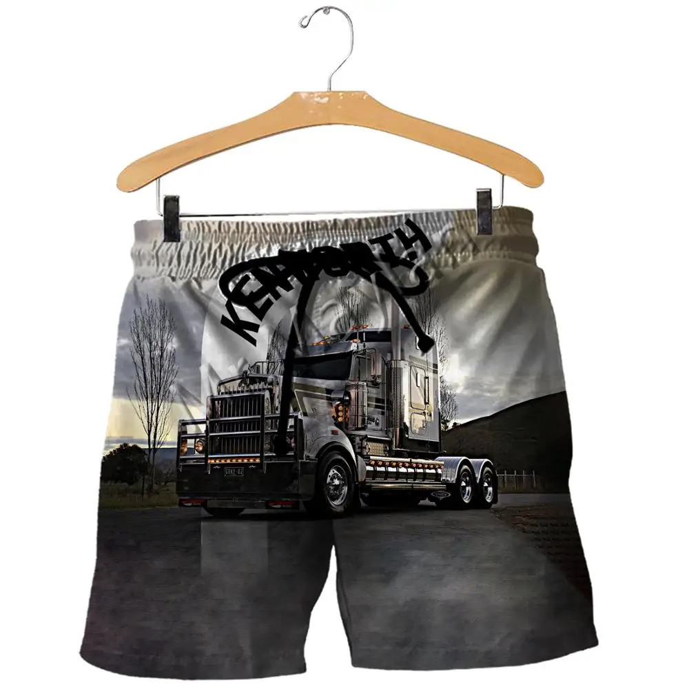 Kenworth грузовики модная мужская футболка 3D печать уличная/o образный вырез топы