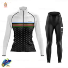 2020 женская зимняя теплая флисовая велосипедная Джерси Ropa Ciclismo с длинным рукавом женская одежда для велоспорта MTB велосипедная одежда 19D гелевая Подушка