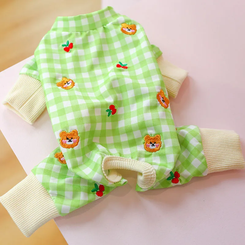 Одежда для домашних животных с изображением медведя комбинезоны собак пижамы