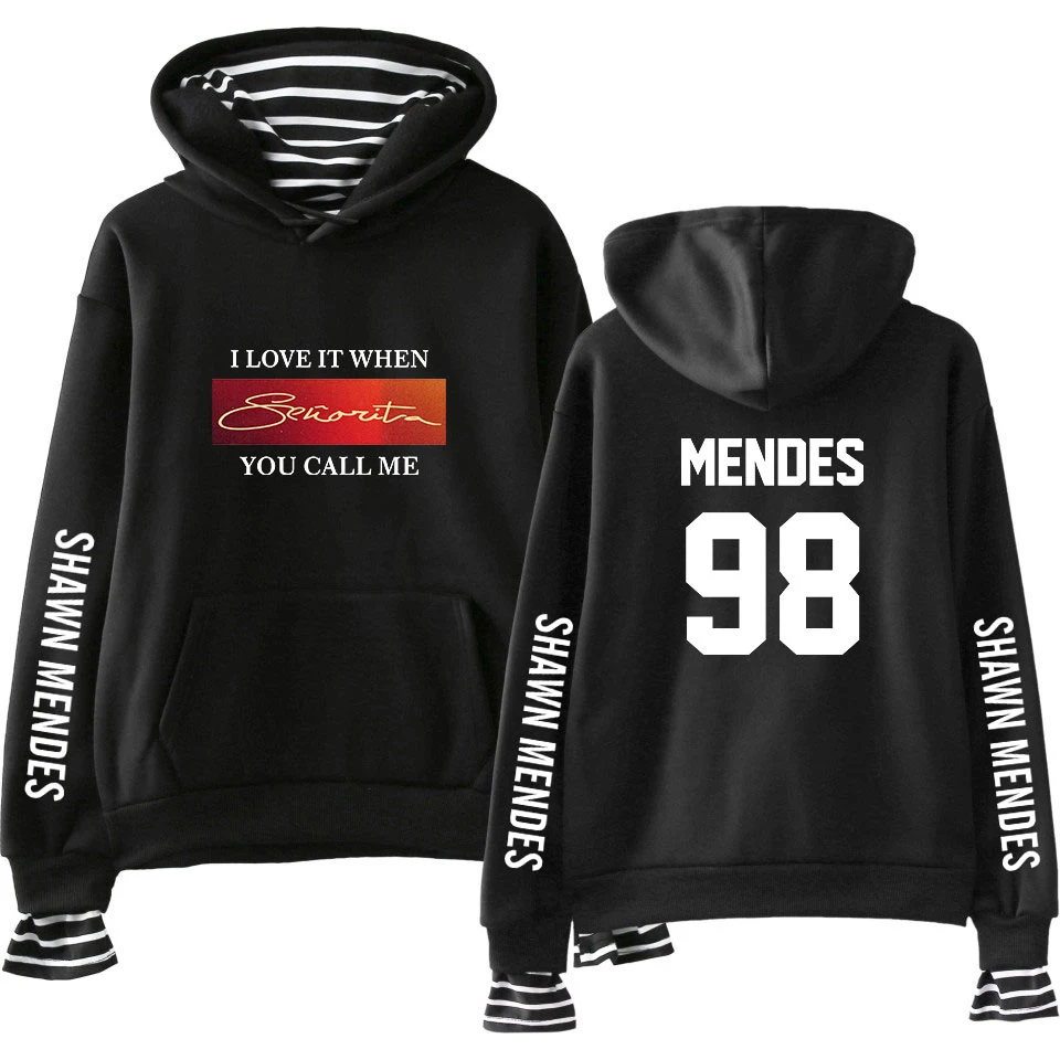 Новая модная Толстовка Senorita Camila Cabello &amp shawn mendes Harajuku толстовка с принтом уличная