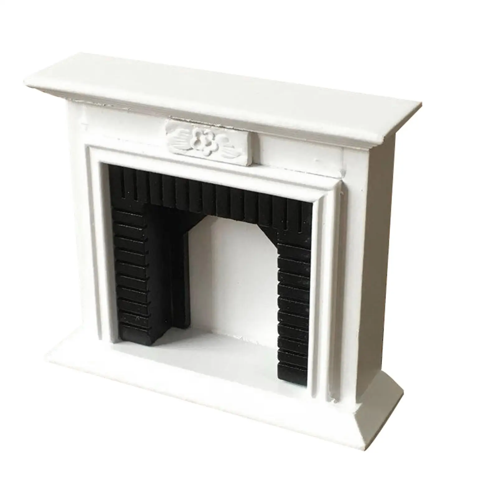 

1:12 Dollhouse Vintage Wooden Fireplace Miniature Room Furniture Accessory