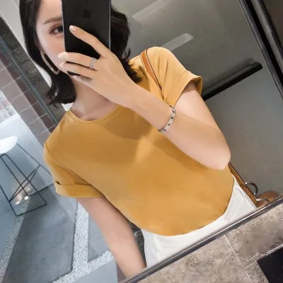 

Summer 2020 short sleeve mint t shirt Women Top Garment