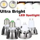 10 шт.лот, 6 Вт, 9 Вт, 12 Вт, LED COB Светодиодный прожектор E27 MR16 GU10 ультра яркие красныезеленыеE26 GU5.3 лампочки постоянного тока 12V Светодиодные пятно света лампы 110V 220V Заменить