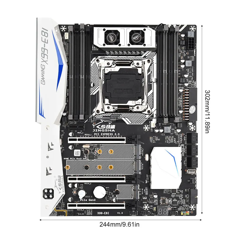

X99-E8I Processor Computer Motherboard DDR4 Memory LGA 2011V3V4 With High-efficiency Cooling Fans Motherboard