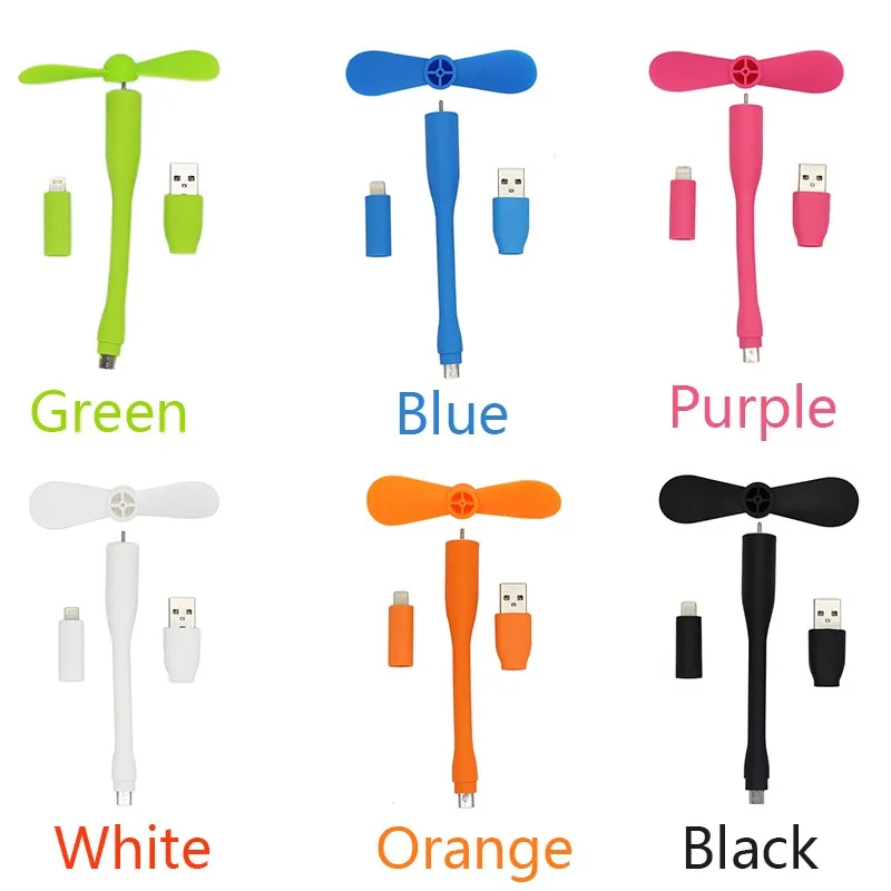 

USB fan 5 Colors Portable Travel Mini USB Fan For iPhone and Laptop USB Dadgets Multifunction Android 3 in 1 usb fan