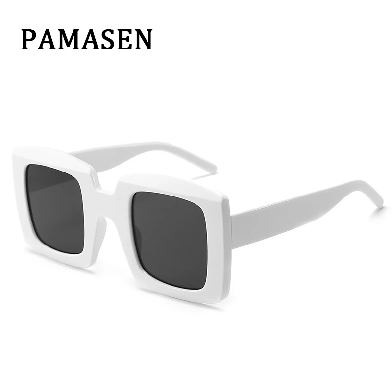 PAMASEN, Большая квадратная оправа, антибликовые очки для женщин, роскошные солнцезащитные очки из поликарбоната, градиентные солнцезащитные очки для мужчин и женщин, UV400