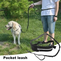 pet leashes hands free dog harness leash waist pocket dog leash walking belt bag dog leash dogs leads pet training