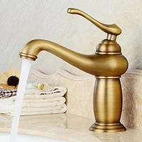 european brass antique deck mounted bathroom faucet basin faucet hotcold crane basin faucet water column high short