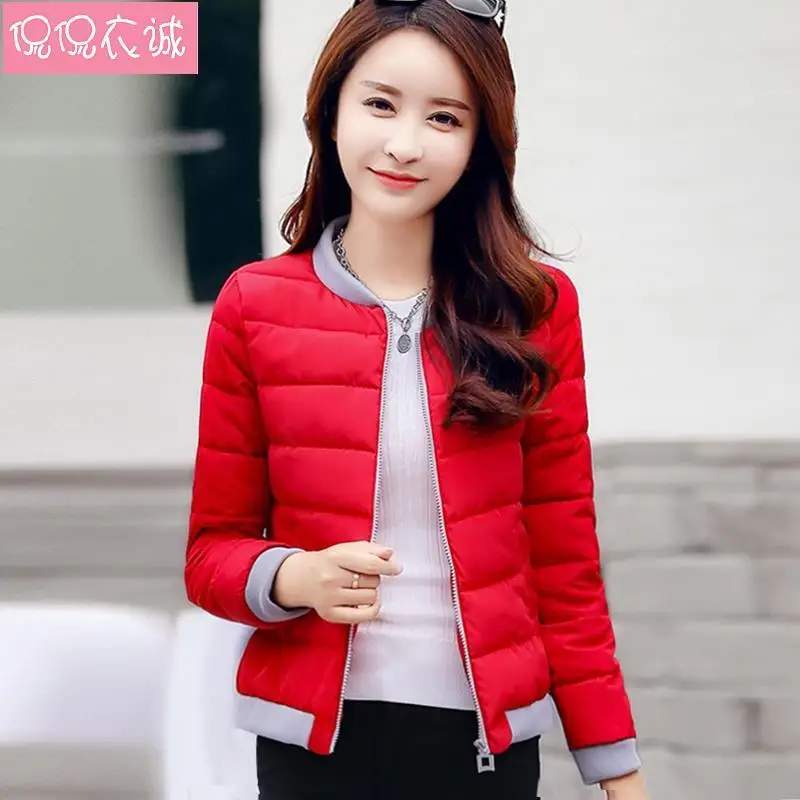 

2020 winter new down cotton padded jacket women's jacket short Korean loose round collar student bread jacket cotton padded