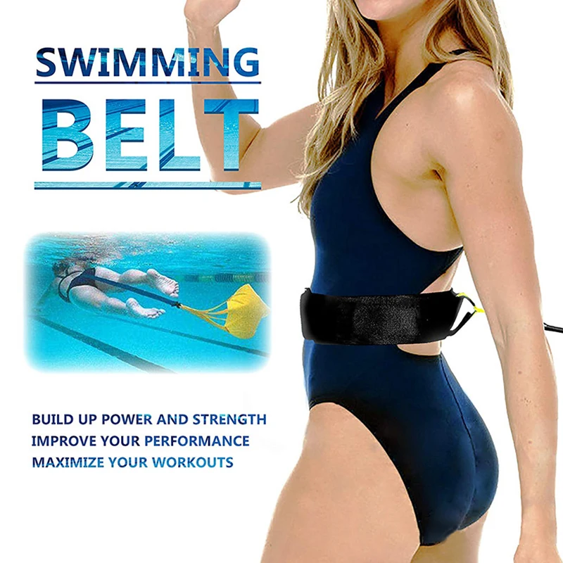 Пояс для тренировки силы плавания тренировочный пояс с парашютом тренажер