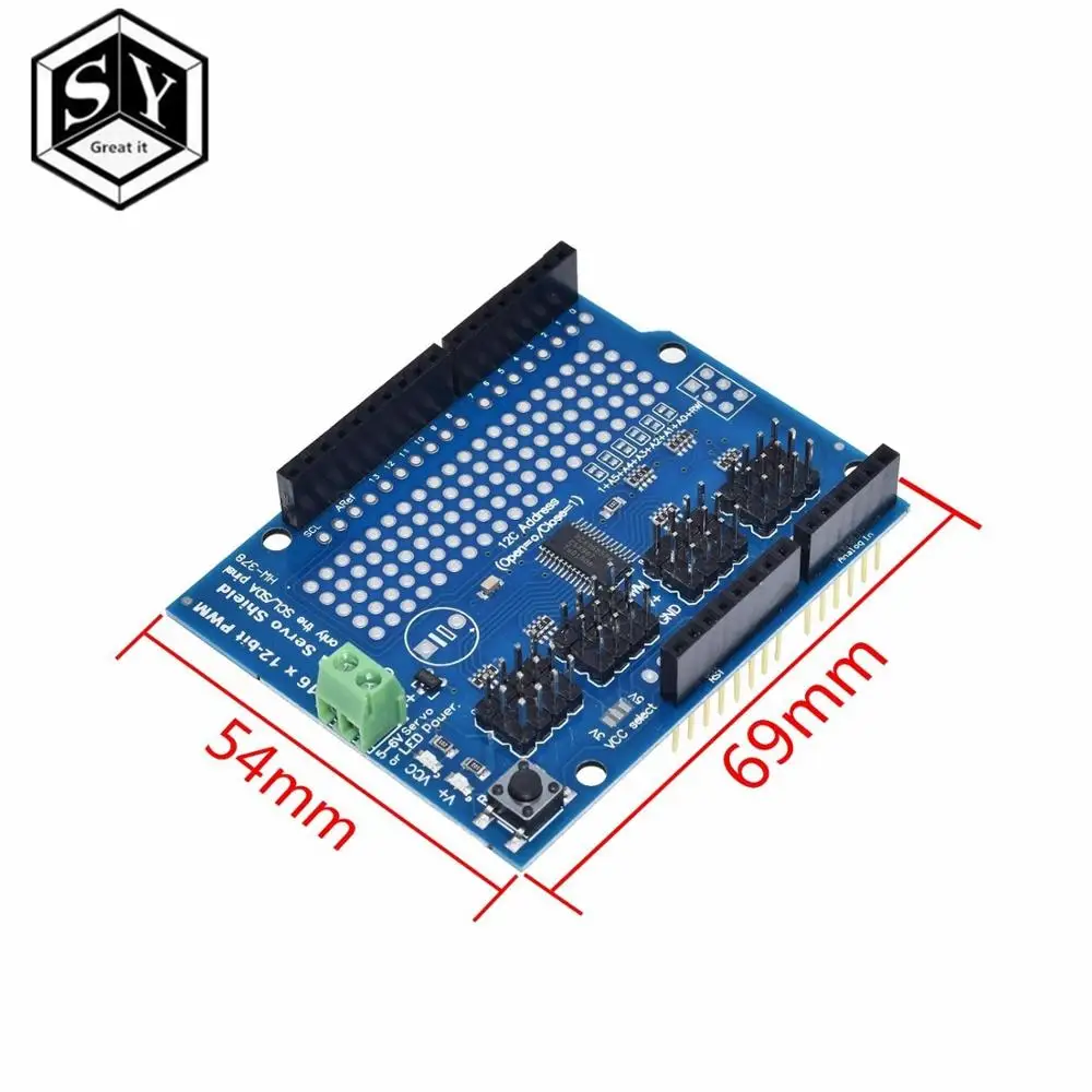 Отличный IT мотор/шаговый/сервопривод/робот щит для Arduino I2C v2 Kit w/драйвер PWM