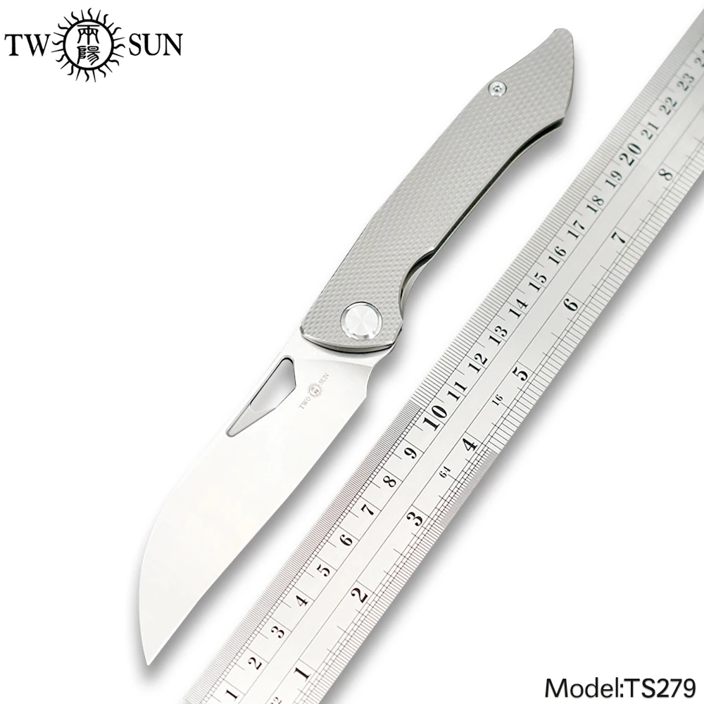 Ножи TWOSUN 14C28N складной карманный нож С флиппером тактический Походный охотничий