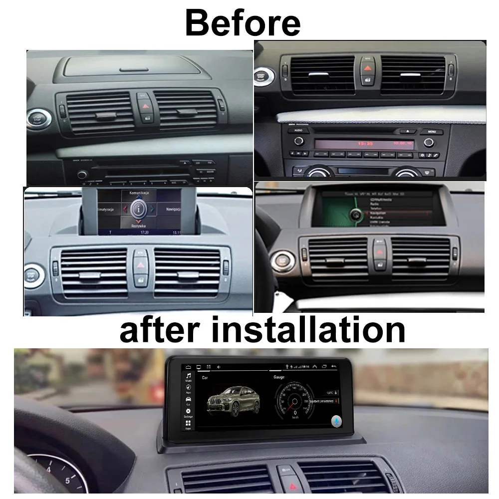 IPS DSP Android 10 автомобильный видеоплеер Радио Стерео GPS навигация для BMW 1 серии 120i E81