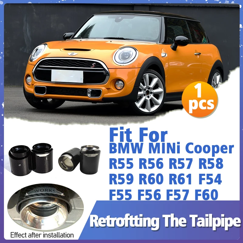 

Top Quality 1pcs Carbon Fiber Muffler Tip Fit for Mini Cooper Exhaust Tip R55 R56 R57 R58 R59 R60 R61 F54 F55 F56 F57 F60