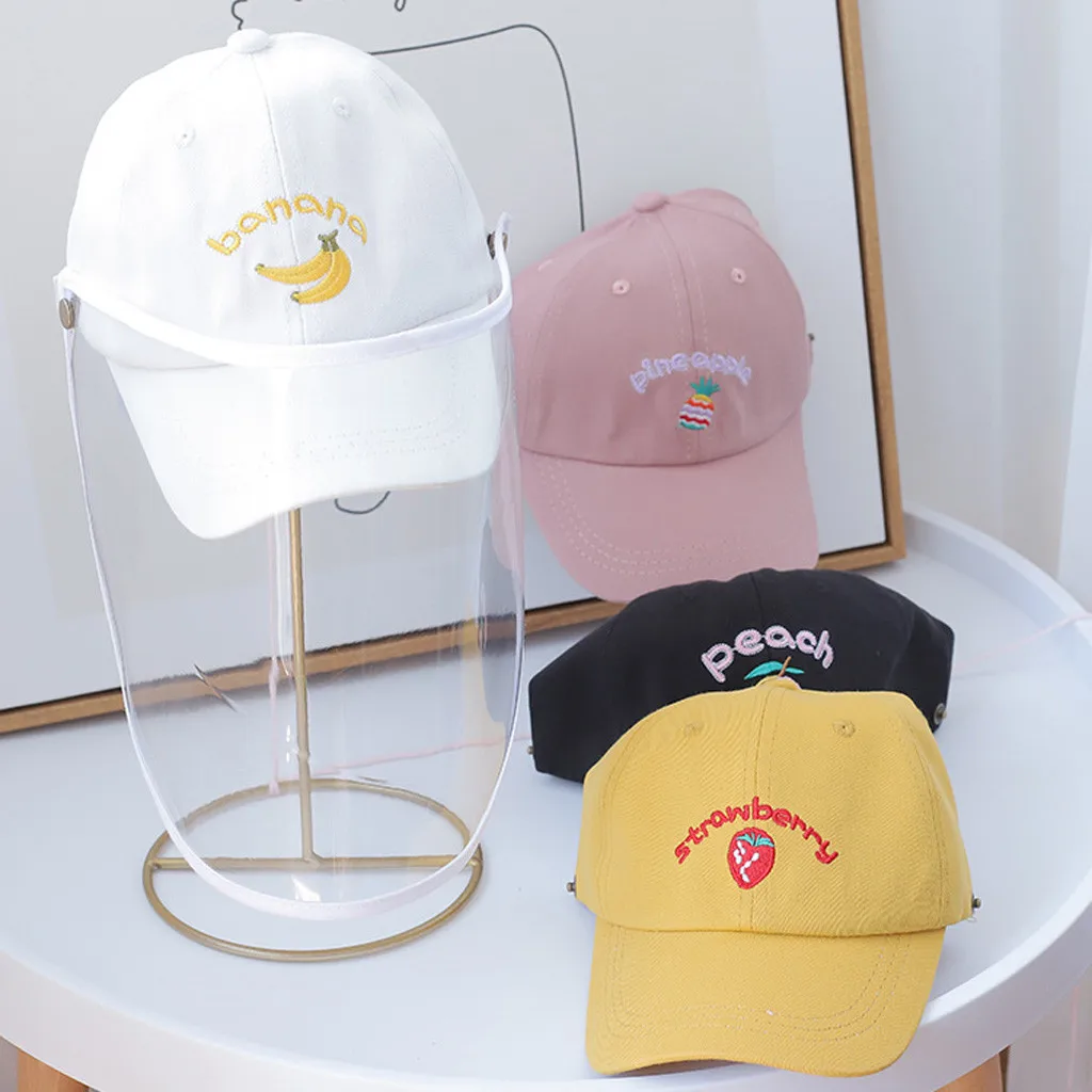 

LONSANT Kids Hat cartoon fruit pattern Anti-spitting Protective anti-UV sun baseball caps Baby Boy Girl sport Hats Drop ship New