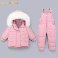 2021 winter down jacket jumpsuit for baby boy girl clothes clothing set 2pcs overalls for children toddler snowsuit coat 1 4 yrs