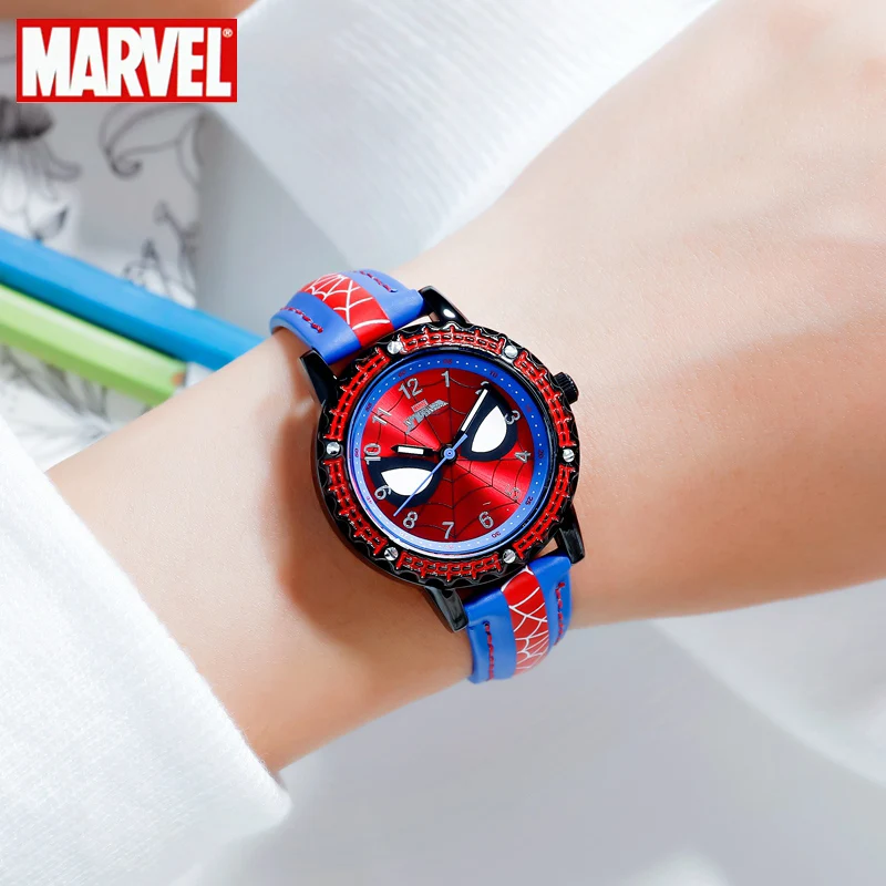 Marvel Мстители Детские кварцевые часы PU ремешок водонепроницаемые с рисунком