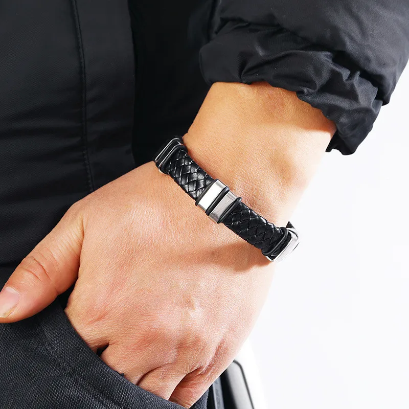 

Винтажный кожаный плетеный браслет-талисман для мужчин и женщин