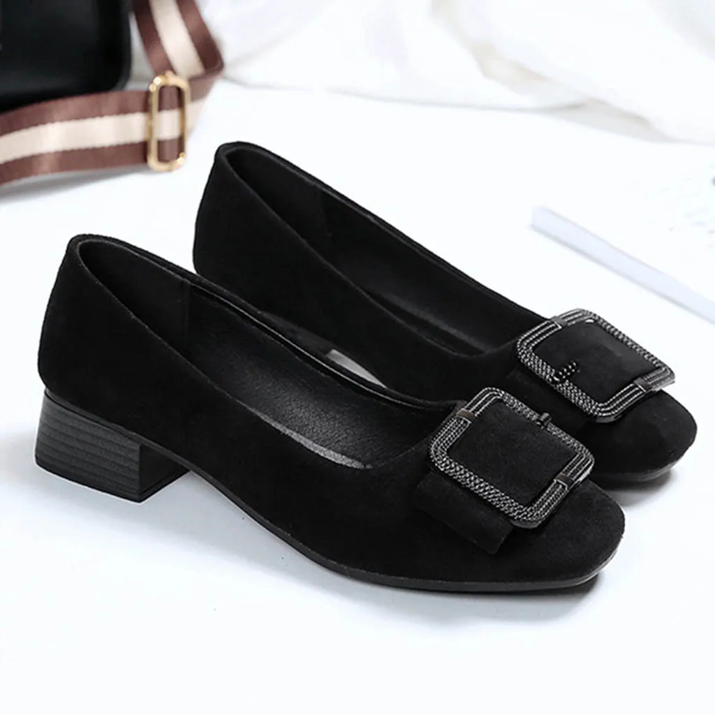 

SAGACE Spring Autumn Shoes Women Ladies Low Heel Pump Shoes Elegant Slip On Square Heel Shoes Women Shoes Pumps-women-shoes