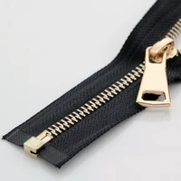 5 60708090100120150 cm metal zipper open end auto lock rose gold for sewing clothing zippers