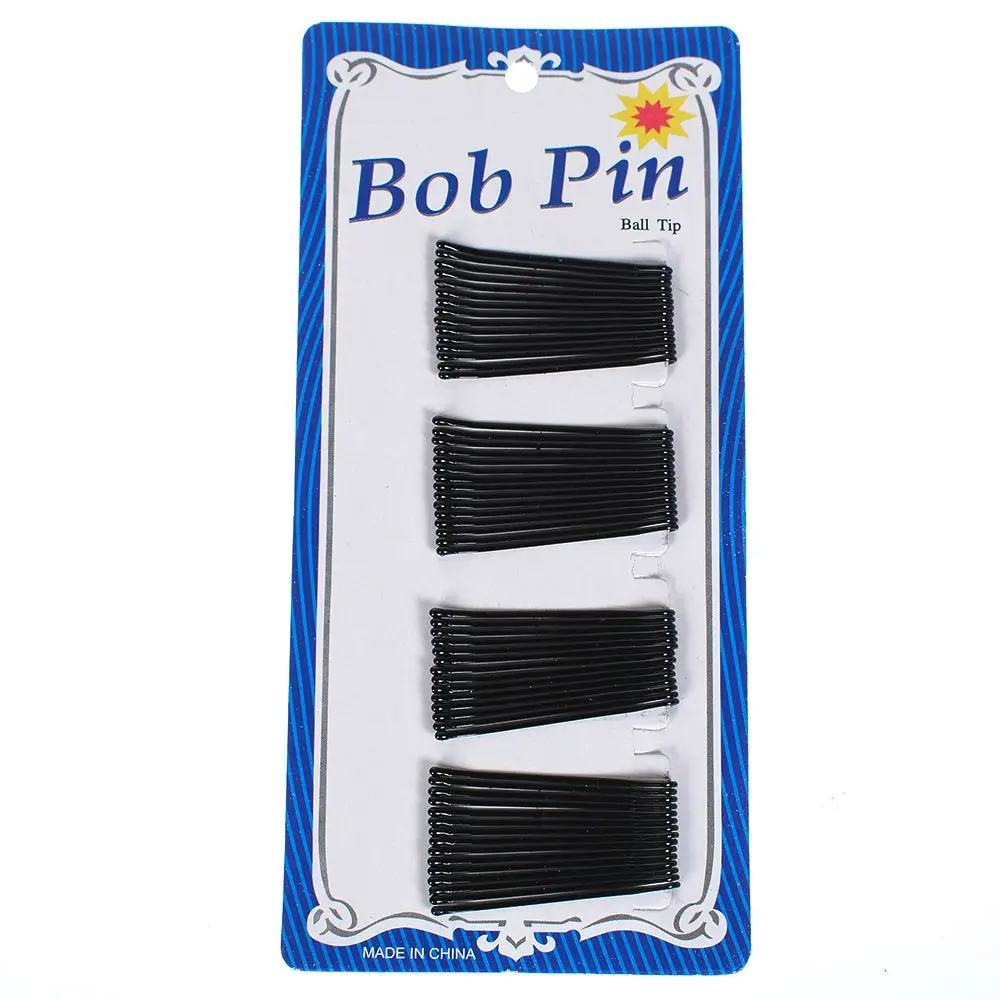 Новые 60 шт черные волнистые и плоские невидимые шпильки для волос верхние