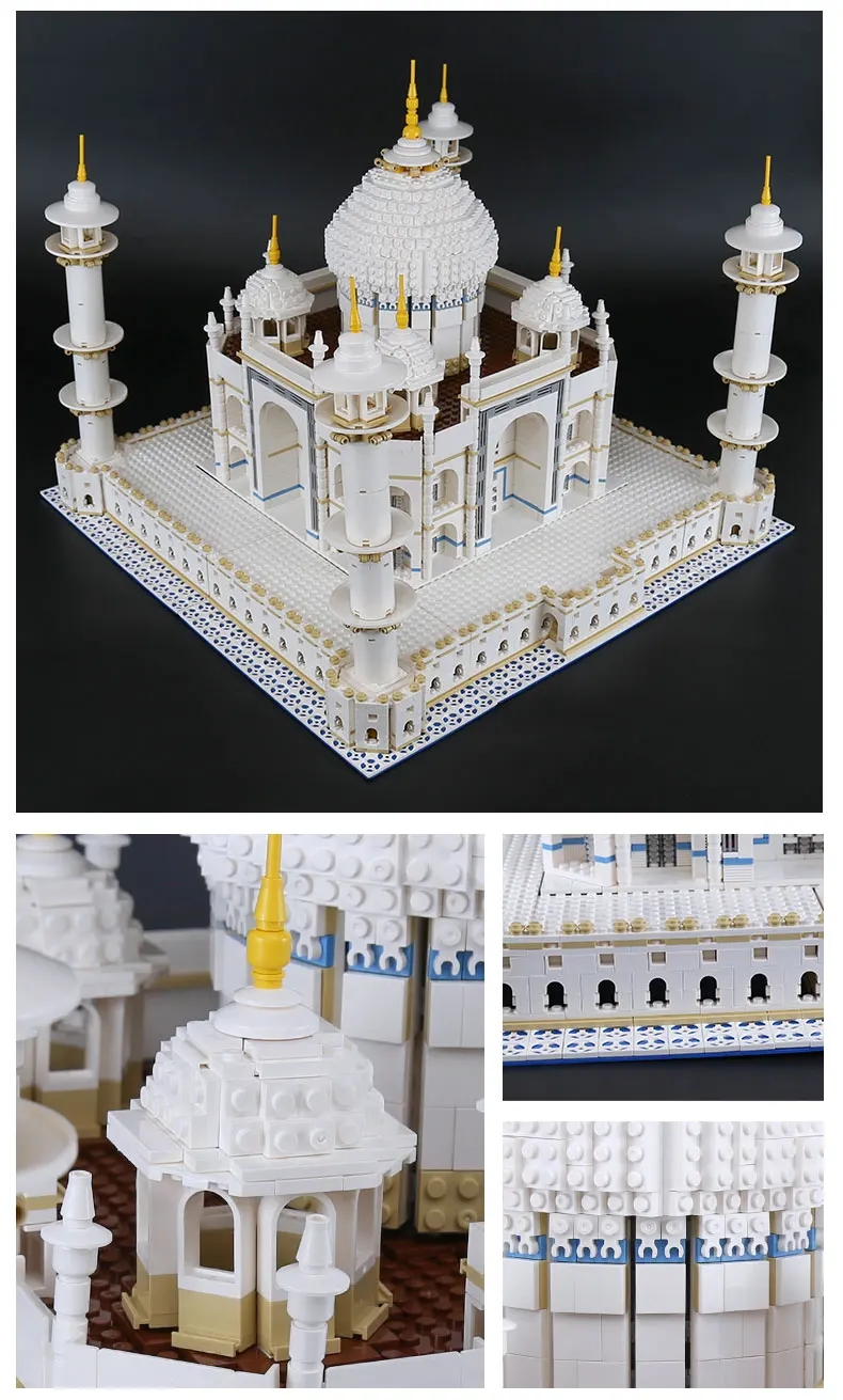 DHL 17008 архитектурный конструктор игрушки 10256 Taj Mahal набор строительных блоков Кирпичи новые сборочные наборы игрушки детские рождественские подарки