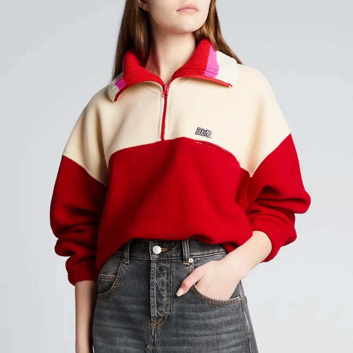 

Pirate Hippie Patchwork Embroidery Sweatshirt Woman Autumn Winter Long Sleeve Zipper Pullover Casual Vintage Sport Hoodie Tops